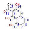 1,3,8-Trihydroxyaceto-Naphthalene.Moln.png